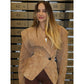 Suede Lapel Waist Tight Slim-Fitting Jacket