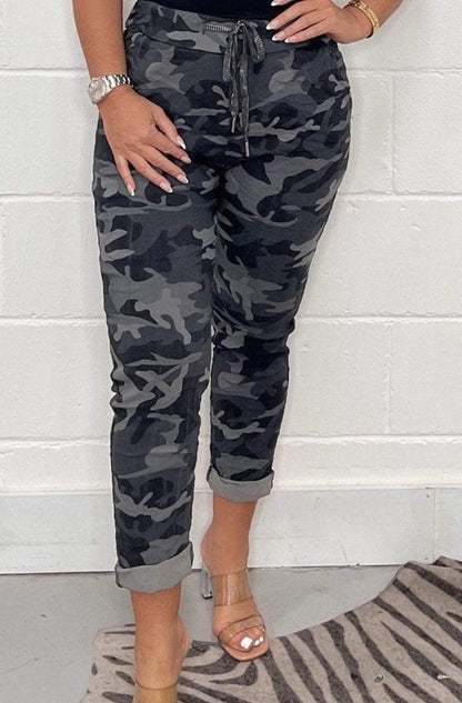 Ladies Camouflage Drawstring Pants