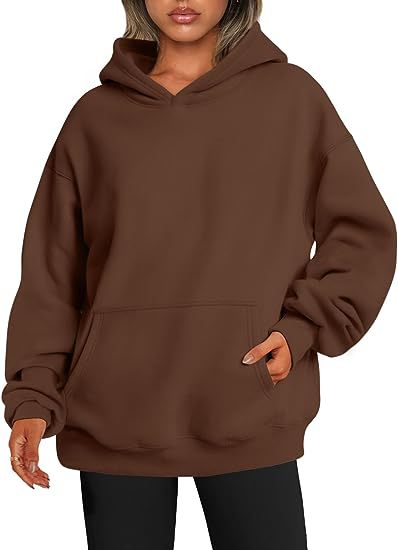 Solid Color Oversized Hoodie For Women
