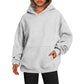 Solid Color Oversized Hoodie For Women