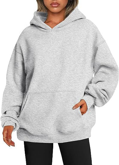 Solid Color Oversized Hoodie For Women
