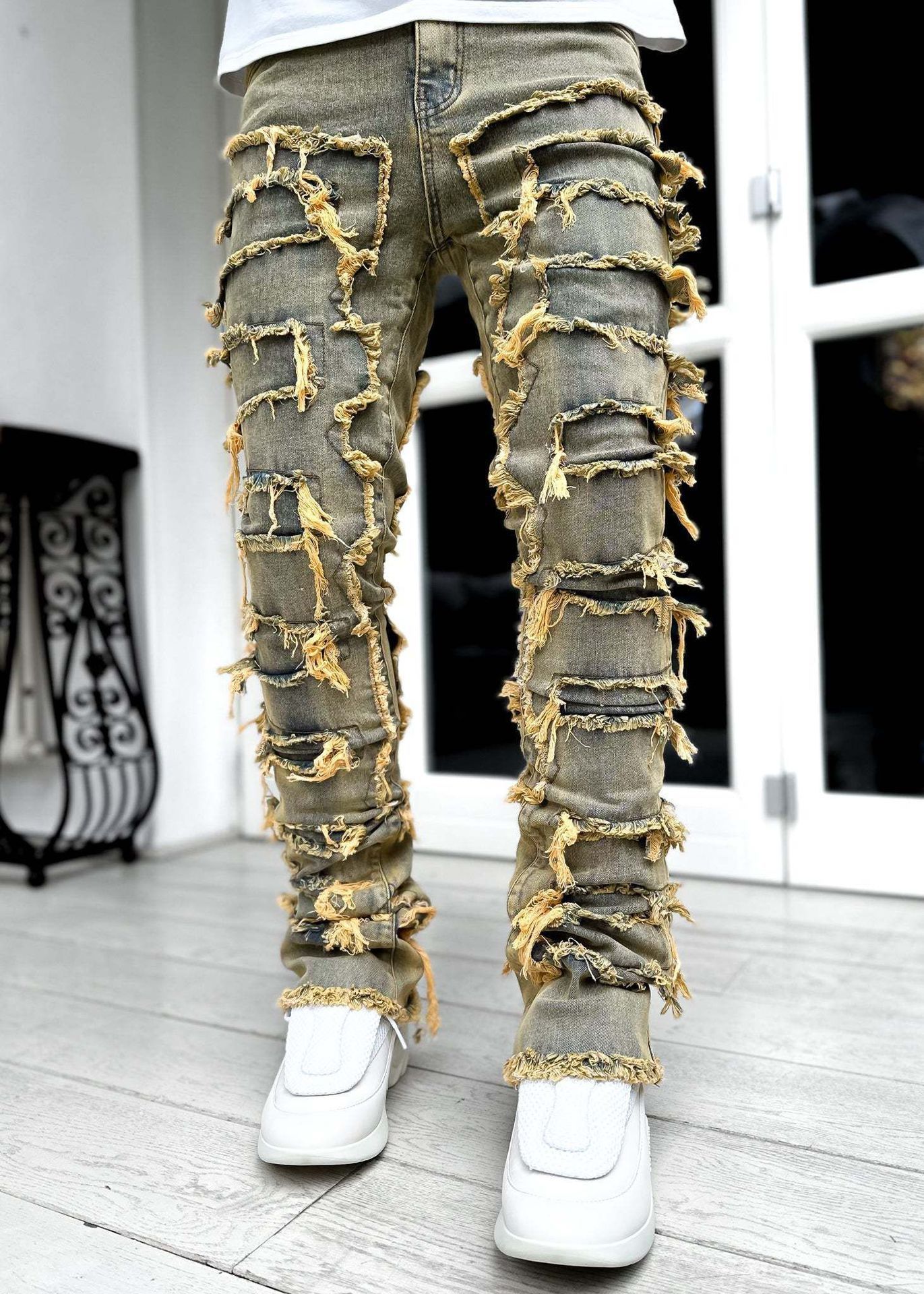 Men's Stacked fitted Jeans