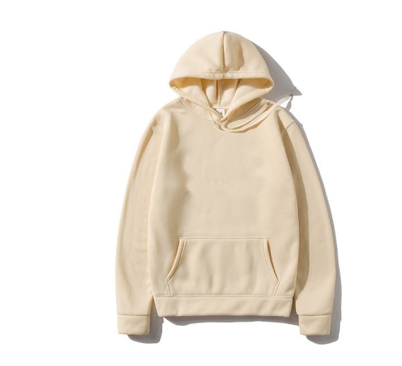Cotton Fleece Solid Color Hoodie For Women