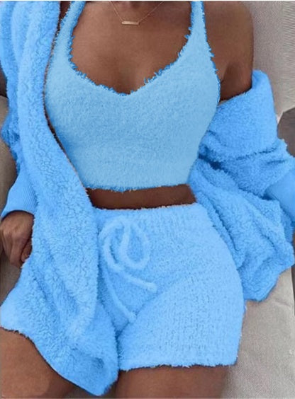 3pcs  Drawstring  Pajama Set
