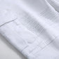 Men's White Slim Fit Denim Shorts