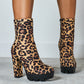 Chunky Heel Short Tube Boots
