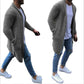 Plus Size Solid Color Sweater Cardigan For Men