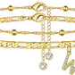 Zircon Letters Anklet