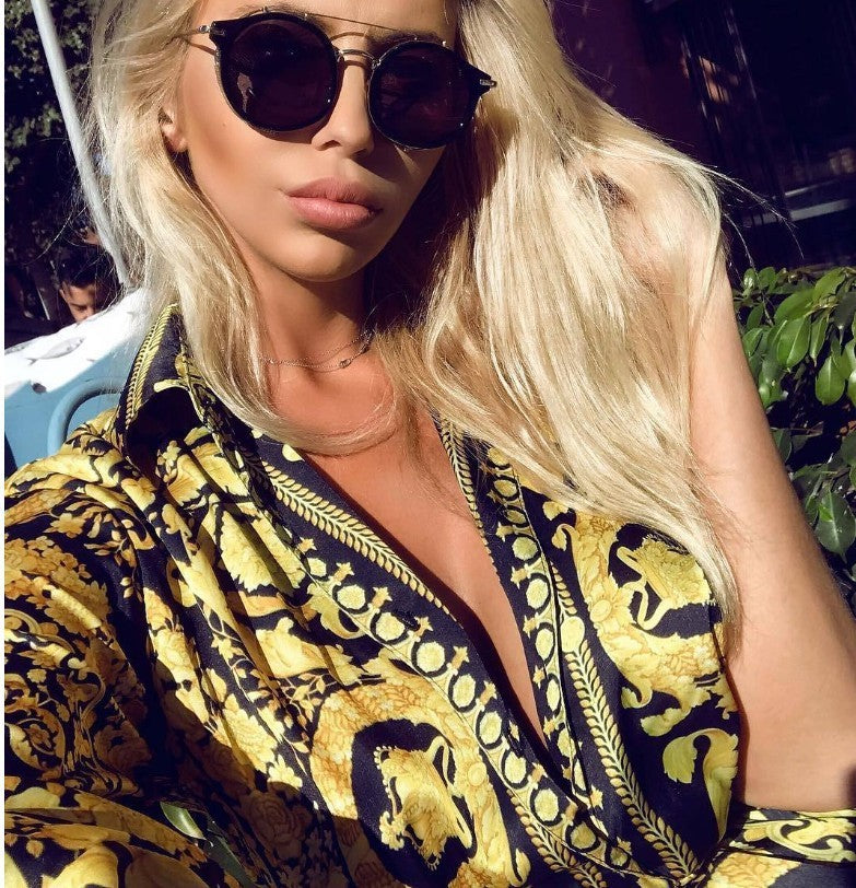 Totem Printed Collared Dress