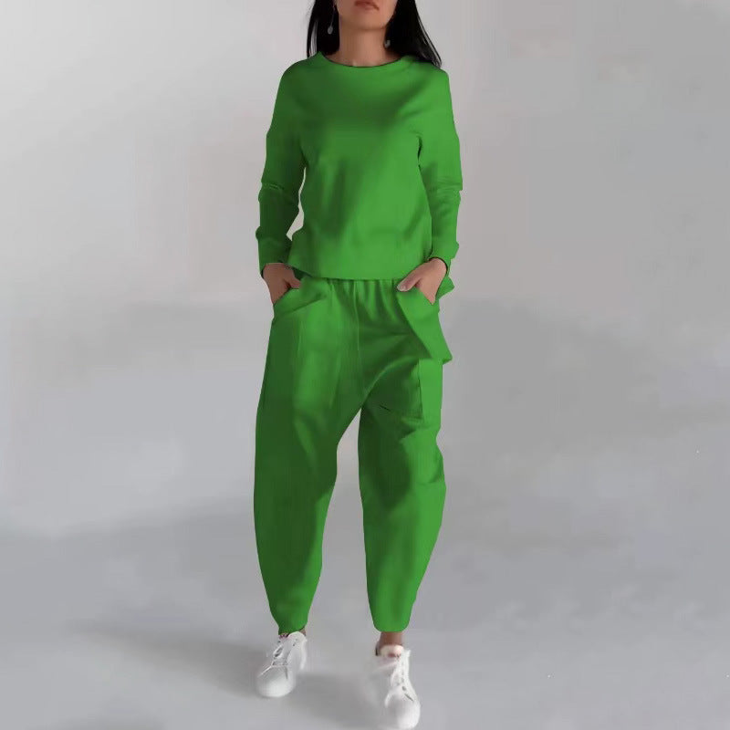 Women's 2 pcs Tie Back Sweat Suit