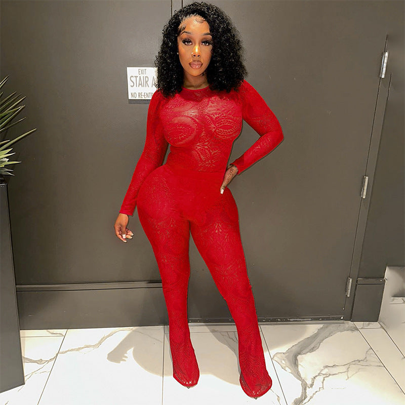 Fire Hot Lace Jumpsuit