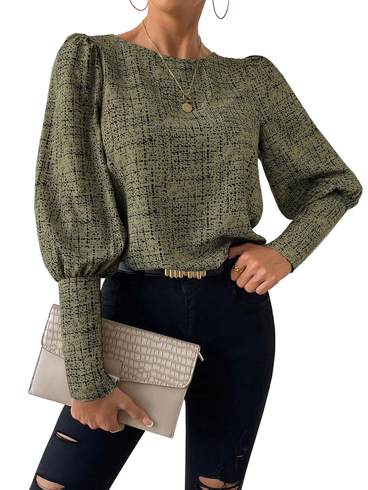 Women's Retro Button Back Blouse