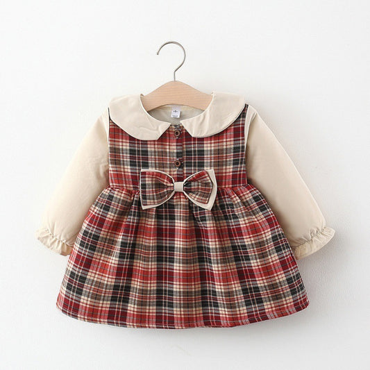 Girls Cotton Tartan Dress