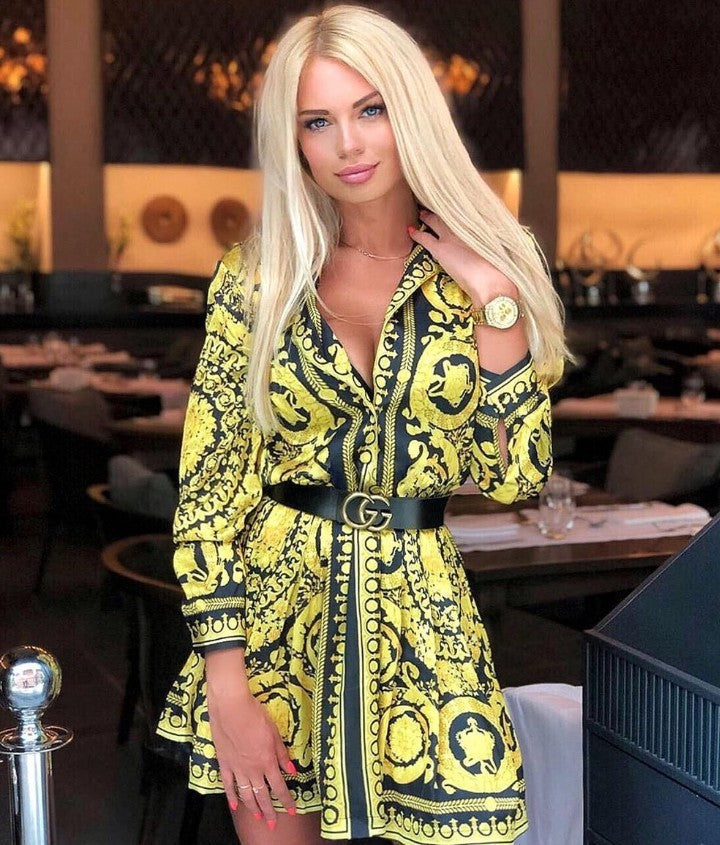 Totem Printed Collared Dress