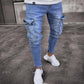 Men's Denim Cargo Pants