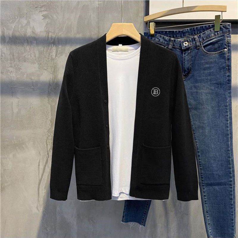 Casual V-neck Sweater Cardigan For Men
