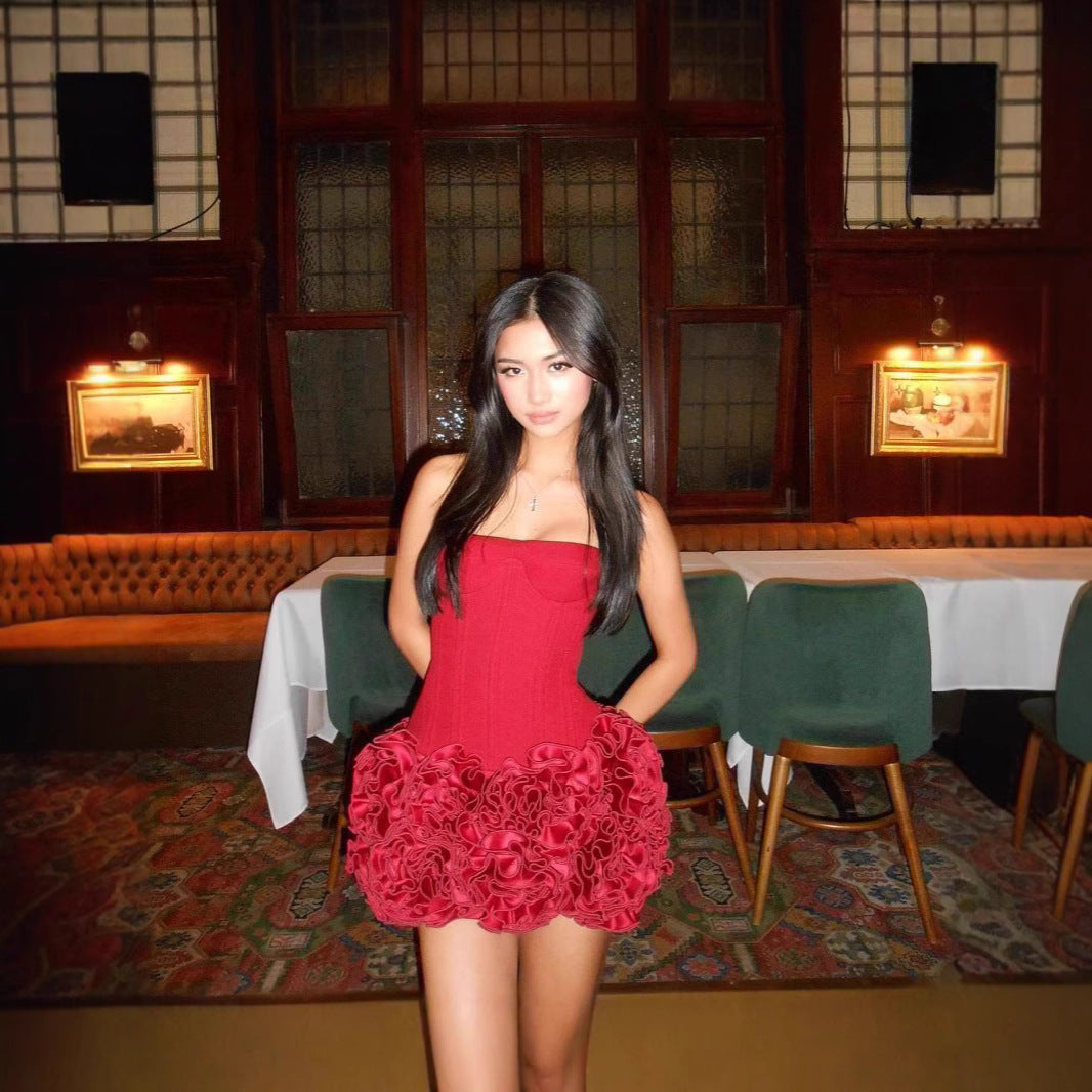 Adjustable Strapless Cocktail Dress