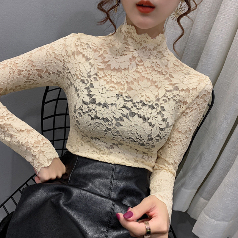 High Collar Lace Top