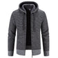 Men's Drawstring Plush Sweater Coat