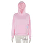Trendy Affixed Cloth Embroidered Hoodie For Women