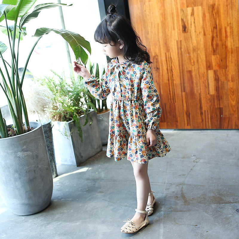 Girls Cotton Floral Dress