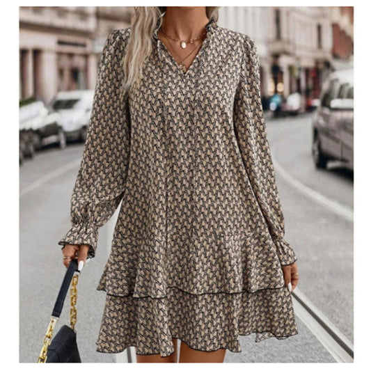 Ladies Bohemian V-Neck Dress