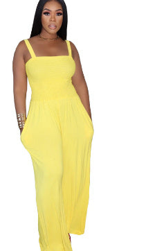 Women's Tube Top Wide Leg Jumpsuit