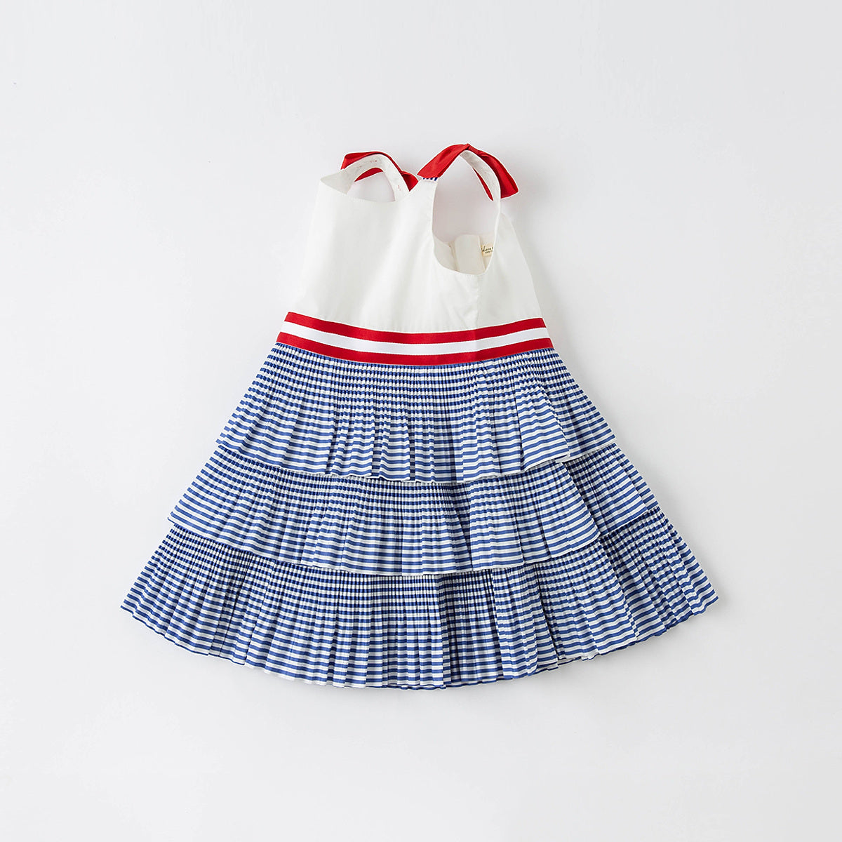 Girls' Red White & Blue Cotton Dress