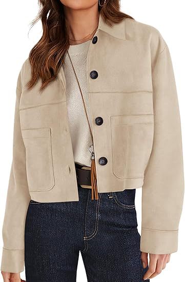 Faux Suede Casual Jacket
