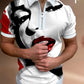 Men's Face Art Printed Short Sleeve T-shirts