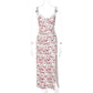 Lace Floral Mid Calf Dress