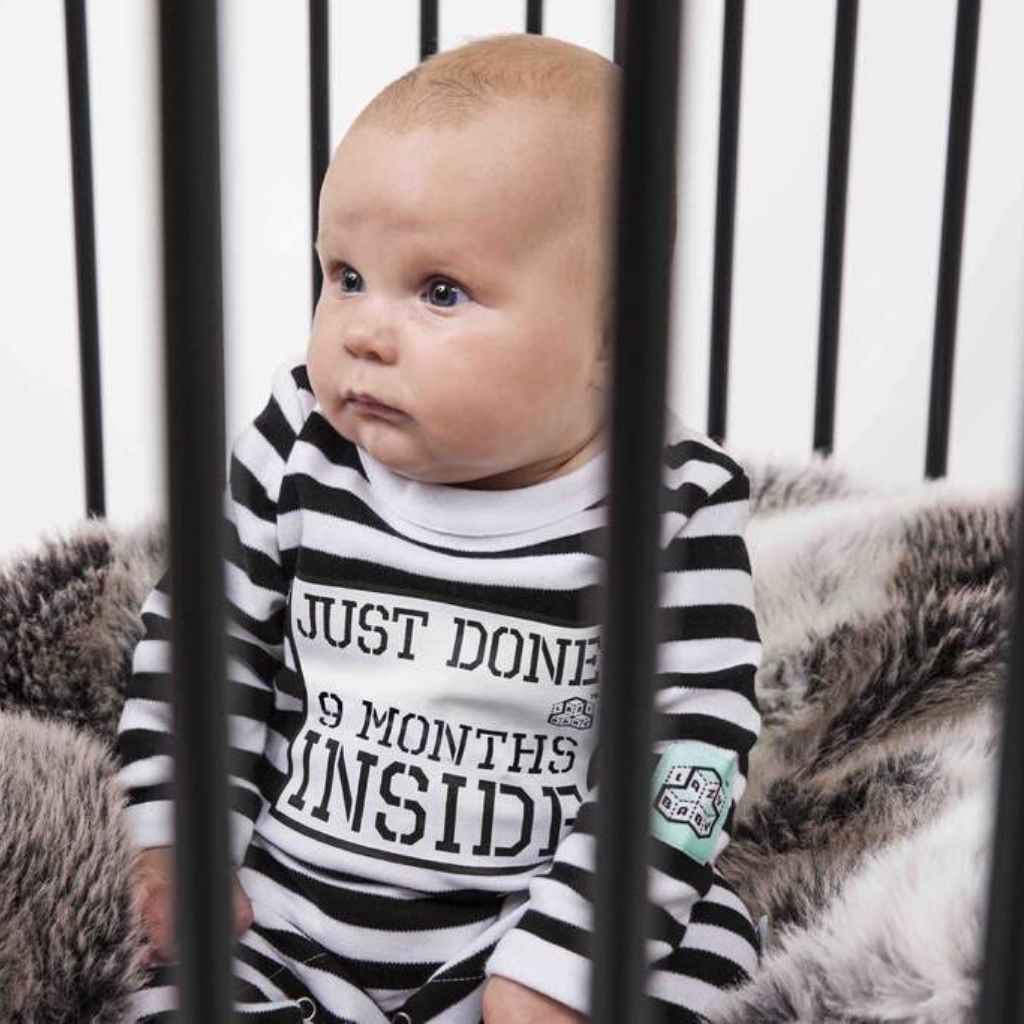 Just Done 9 Months Inside® New Born Baby Grow Lazy Baby®