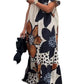 Off-The-Shoulder Long Printed  Dress