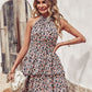 Printed Boho Halter Dress