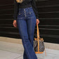 Ladies Bell Bottom Stretch Jeans
