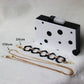 Black And White Polka Dot Clutch Bag