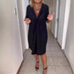 Women's Pleated Black Dress