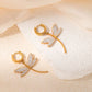 Dragonfly Titanium Steel Micro Rhinestone  Set