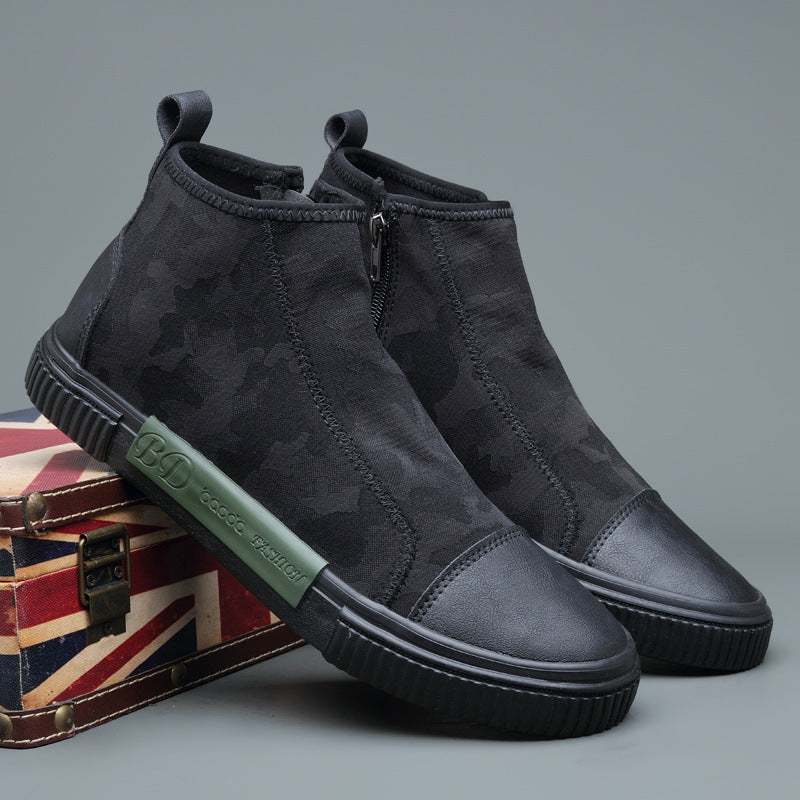 Men's High-top Canvas Slip-on