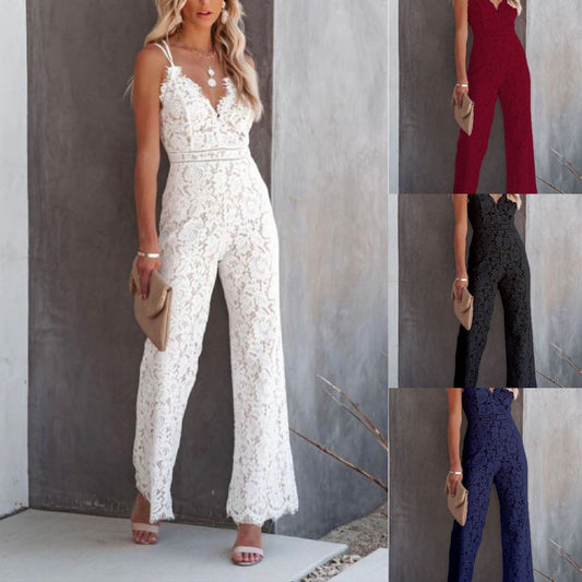 Lace Suspender Jumpsuit