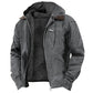 Pockets Fleece Zip-Up Hooded Jacket