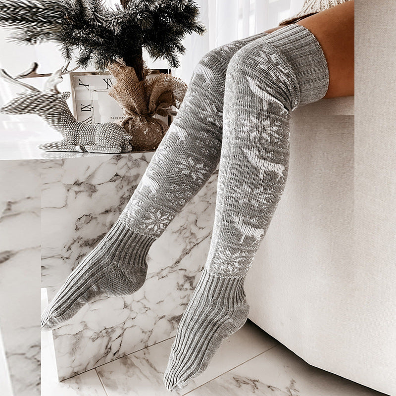 Winter Snowflake Jacquard Stocking