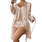 Silk Shorts Three-piece Set | Ajanka Inc.