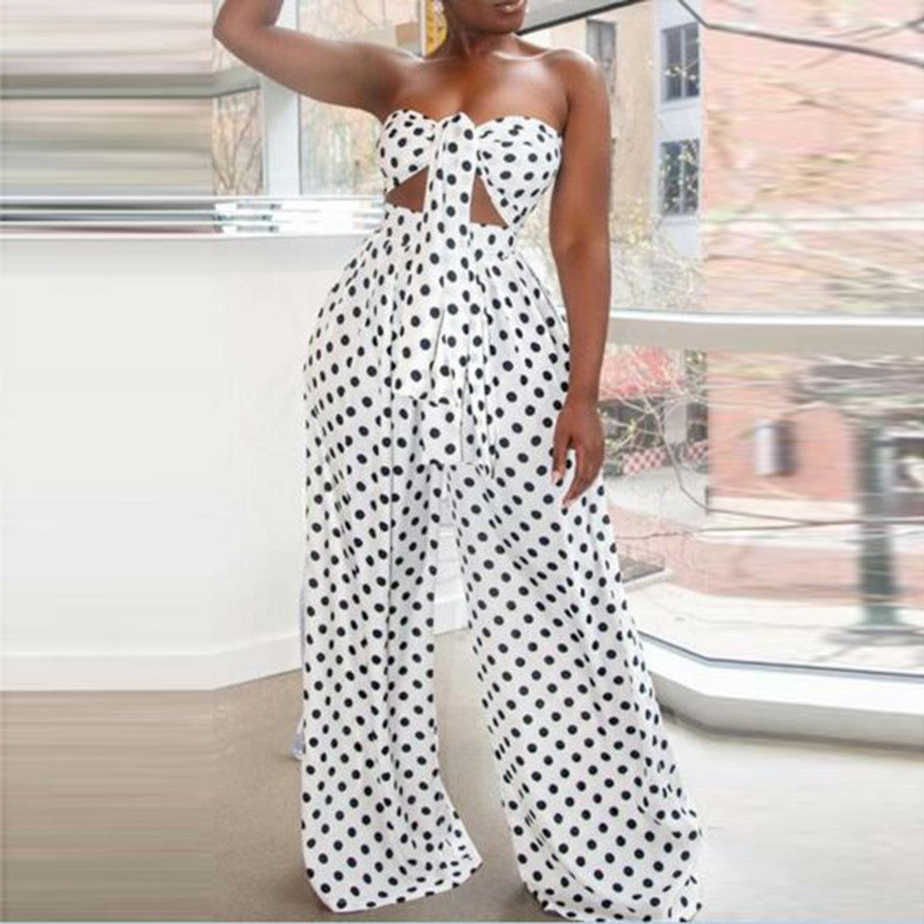 Polka Dot Wide Leg 2Pcs Set