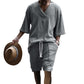 Men's  Jacquard Knitwear Shorts Set