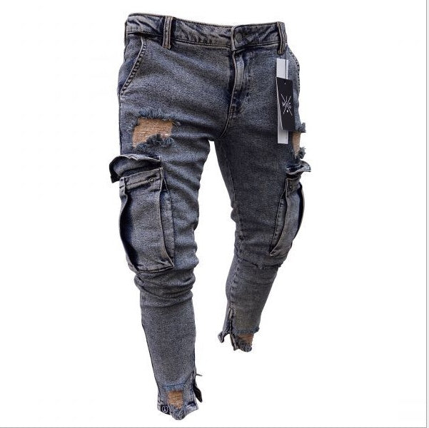 Men's Denim Cargo Pants