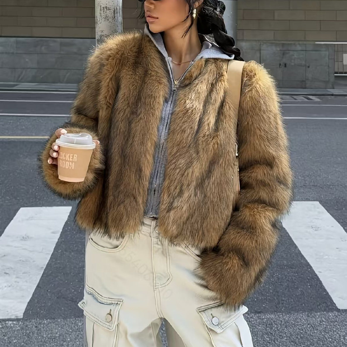 Women's Casual Fox Fur Jacket