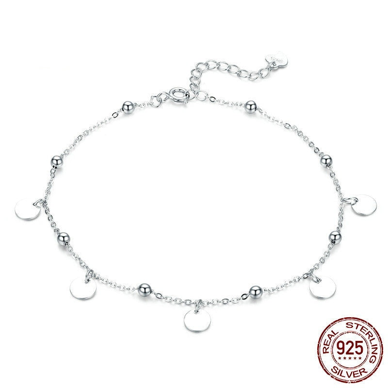 Sterling Silver/ White Gold Plated Anklet