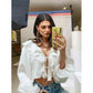 Women's Elegant White Chiffon Top