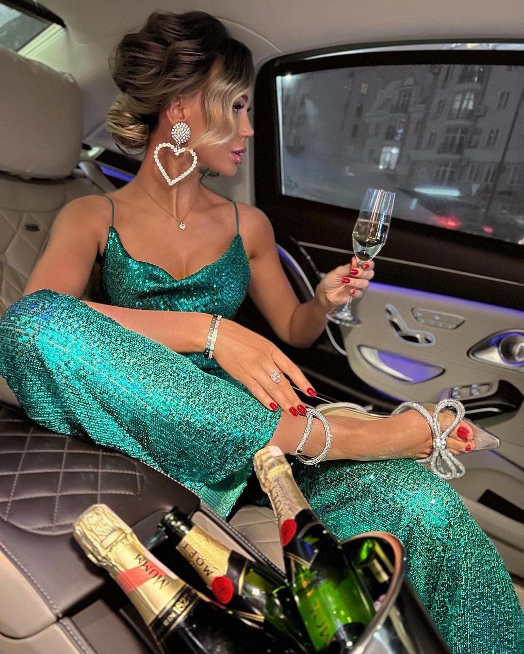 Ladies Sling Sequin Jumpsuit